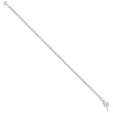 Sterling Silver 10inch Solid Polished Palm Tree Anklet - QG-52C47A90-4201
