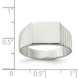 Sterling Silver 10x12mm Open Back Signet Ring - QR-5EF28EE8-5189