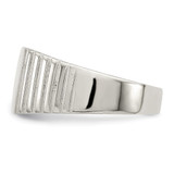 Sterling Silver 10x12mm Open Back Signet Ring - QR-B7E24B09-2556