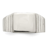 Sterling Silver 10x12mm Open Back Signet Ring - QR-CB8A02D2-3364