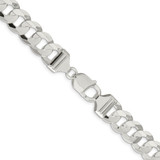 Sterling Silver 11.9mm Concave Beveled Curb Chain - QC-D20C5B2C-1427
