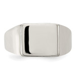 Sterling Silver 11x12mm Closed Back Signet Ring - QR-6C0F8E41-5374