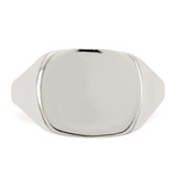 Sterling Silver 11x14mm Solid Back Signet Ring - QR-2878114A-8504