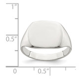 Sterling Silver 11x14mm Solid Back Signet Ring - QR-2B19FC23-6465