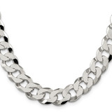 Sterling Silver 12.3mm Beveled Curb Chain - QF-468B60CE-8652