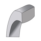 Sterling Silver 12mm Comfort Fit Flat Size 13 Band