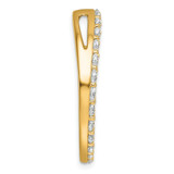 14k 3 carat Lab Grown Diamond VS/SI+ G+ Complete Circle Chain Slide Pendant - PM-DE91F424-9886