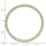 14k 3 carat Lab Grown Diamond VS/SI+ G+ Complete Circle Chain Slide Pendant - PM-F9B508F3-5518