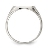 Sterling Silver 12x12mm Closed Back Signet Ring - QR-C9DA8814-9572