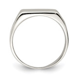 Sterling Silver 12x14mm Closed Back Signet Ring - QR-7E0909A5-3765