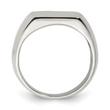 Sterling Silver 12x15mm Open Back Signet Ring - QR-BEDC1562-3413
