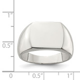 Sterling Silver 12x15mm Open Back Signet Ring - QR-D77771FD-7180