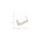 Sterling Silver 12x17mm Closed Back Signet Ring - QR-F8C4C660-4066