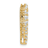 14k 3 carat Lab Grown Diamond VS/SI+ G+ Complete Heart Chain Slide Pendant