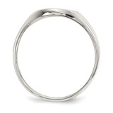 Sterling Silver 13x10mm Closed Back Signet Ring - QR-59D1F26F-1115