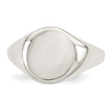 Sterling Silver 13x10mm Closed Back Signet Ring - QR-59D1F26F-1115