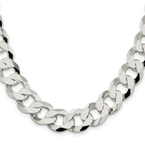 Sterling Silver 14mm Flat Curb Chain - QL-71D48BB3-5318