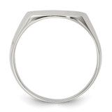 Sterling Silver 14x15mm Closed Back Signet Ring - QR-D4AAB922-2725
