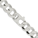 Sterling Silver 15.75mm Concave Beveled Curb Chain - QC-8827C7D3-7274