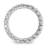 14k 3 carat Lab Grown Diamond VS/SI+ G+ Oval Complete Prong Set Size 6 Eternity Band