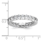 14k 3 carat Lab Grown Diamond VS/SI+ G+ Oval Complete Prong Set Size 6 Eternity Band