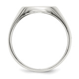 Sterling Silver 15x12mm Closed Back Signet Ring - QR-07479AFC-2424