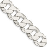 Sterling Silver 16mm Flat Curb Chain - QL-92CB2B1B-4884