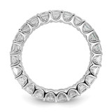 14k 3 carat Lab Grown Diamond VS/SI+ G+ Princess Complete Prong Set Size 4 Eternity Band