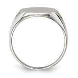 Sterling Silver 17x13mm Closed Back Signet Ring - QR-04BC77CC-6478