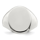 Sterling Silver 17x13mm Closed Back Signet Ring - QR-1E84D4D6-1463