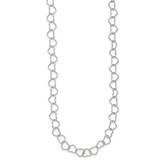 Sterling Silver 18inch Polished Fancy Heart Link Necklace - QH-99ABB7F1-3740
