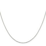 Sterling Silver 1mm 8 Sided D/C Cable Chain w/4in ext.
