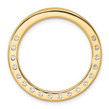 14k 3 carat Lab Grown Diamond VS+ F+ Complete Circle Chain Slide Pendant - PM-D2D61DA4-5416