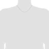 Sterling Silver 1mm Rhodium-plated Cable Chain - QP-94782B0B-4211