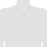 Sterling Silver 1mm Round Spiga Chain w/2in ext.
