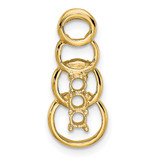 14k 3 Synthetic Stone Family Pendant