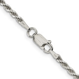 Sterling Silver 2.25mm Diamond-cut Rope Chain - QD-8A954B69-5405