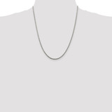 Sterling Silver 2.25mm Diamond-cut Rope Chain w/4in ext.