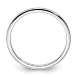 10K White Gold 1.2mm Half Round Polished Stackable Band Size 7.5