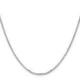 Sterling Silver 2.2mm Diamond-cut Cable Chain - QH-7134D17C-2132