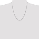 Sterling Silver 2.2mm Diamond-cut Cable Chain w/4in ext.