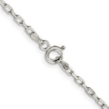 Sterling Silver 2.2mm Diamond-cut Long Link Cable Chain - QA-4E00B677-9539