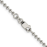 Sterling Silver 2.35mm Beaded Chain - QK-F104774A-4041