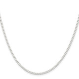 Sterling Silver 2.3mm Beveled Curb Chain - QF-E32BC2E3-6410