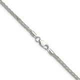 Sterling Silver 2.5mm 8 Sided D/C Double Spiga Chain - QD-9E2294E7-6128