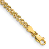 14k 3.0mm Wide Double Strand Rope 8 inch Bracelet