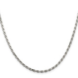 Sterling Silver 2.5mm Diamond-cut Rope Chain - QD-E25D3FCB-3406