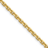14k 3.25mm D/C French Link Chain - PE-195AB0BA-9055