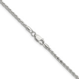 Sterling Silver 2.5mm Diamond-cut Square Spiga Chain - QD-1966461F-3494