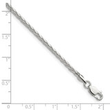 Sterling Silver 2.5mm Diamond-cut Square Spiga Chain - QD-72AB1395-7833